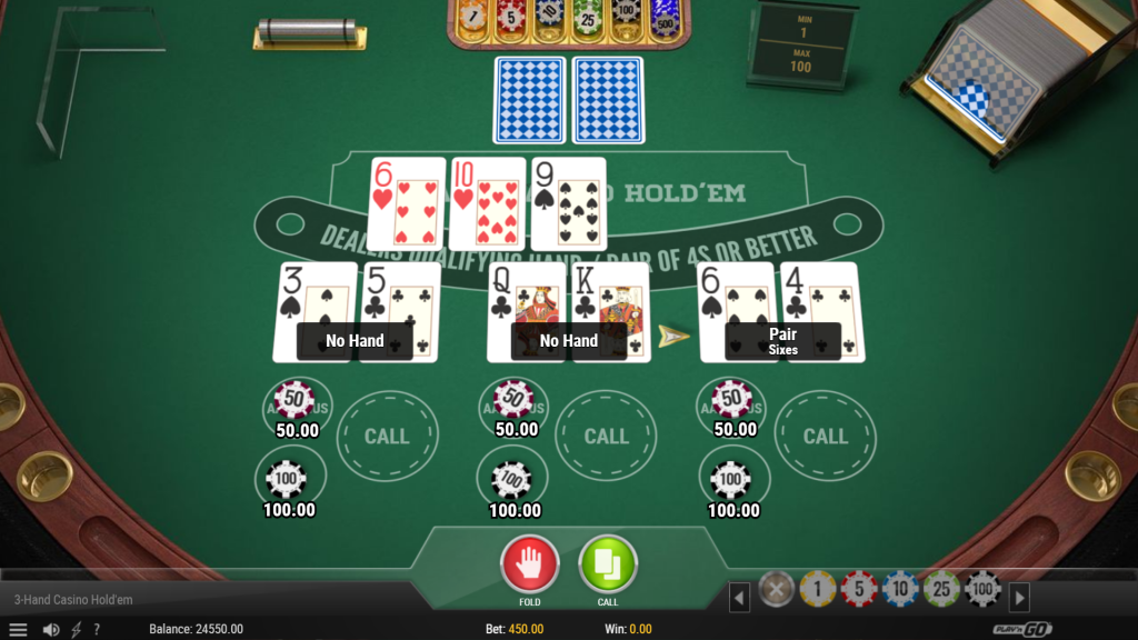 Three Hand Casino Hold'em