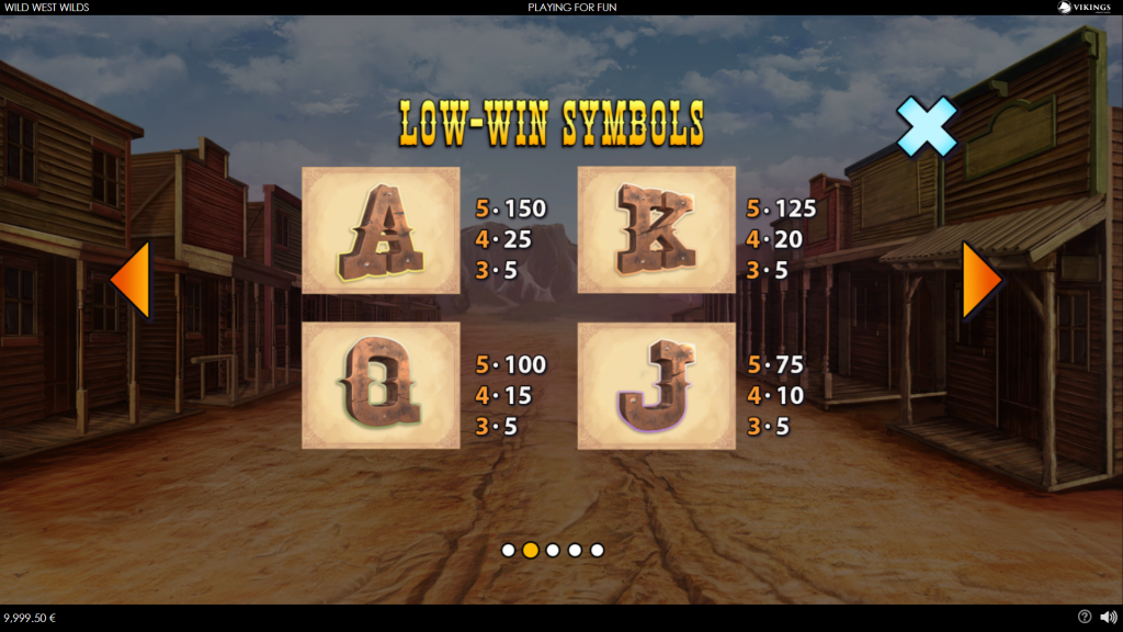 Wild West Wilds Slot Niski Simboli