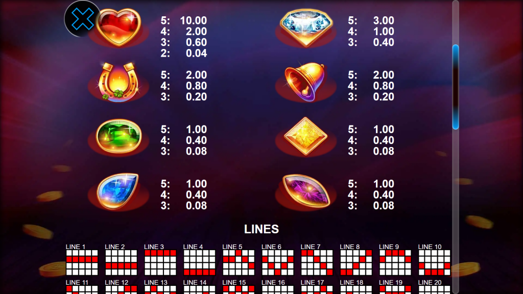 40 Brilliants Slot Simboli