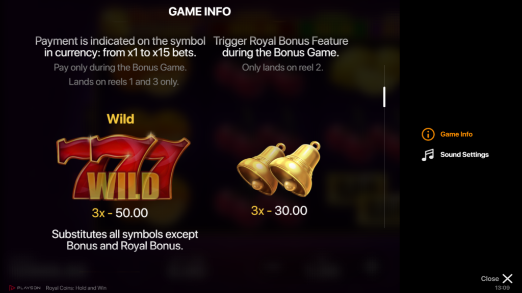 Royal Coins: Hold & Win Slot Wild SImbol