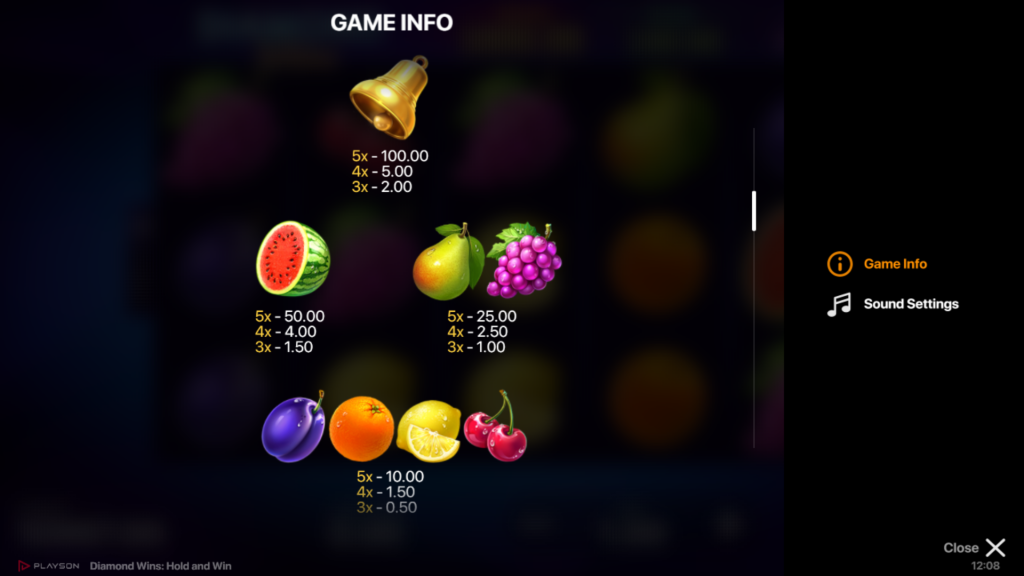 Diamond Wins: Hold & Win Slot Symbols