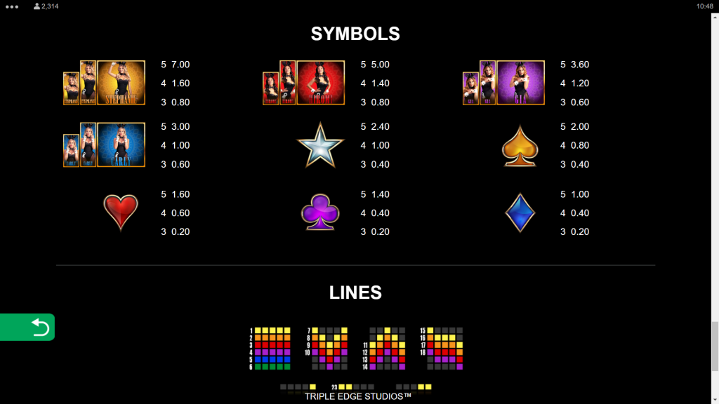 Playboy Gold Jackpot Symbols