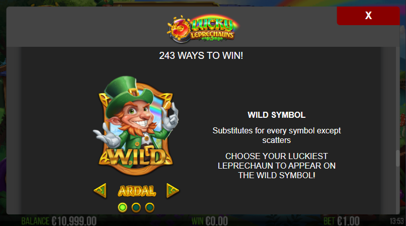 3 Lucky Leprechauns Wild Symbol