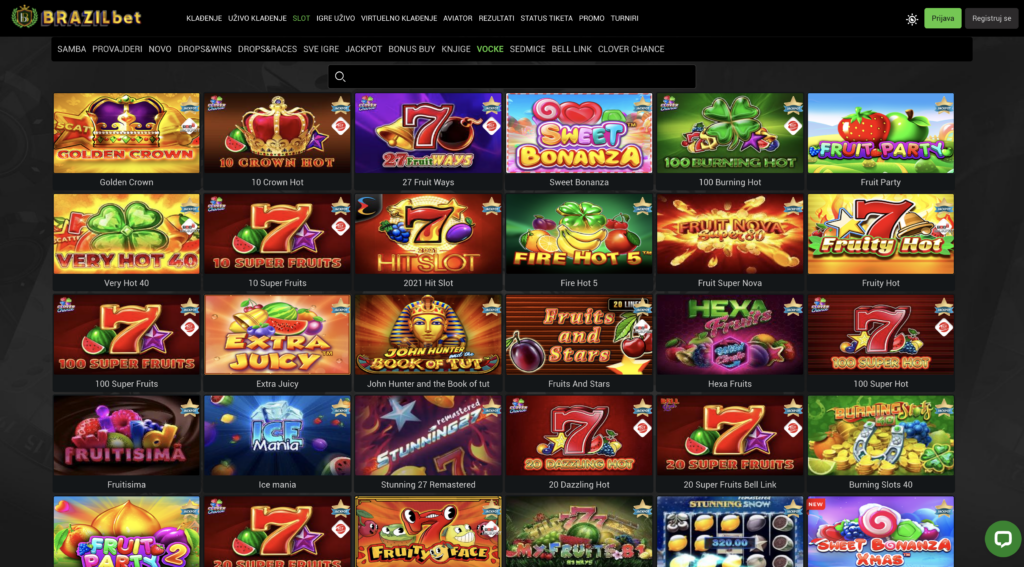 Slot igre u Brazilbet kazino 
